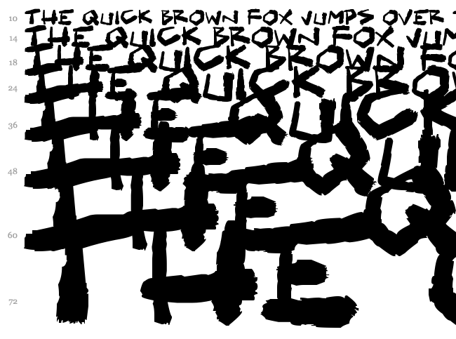 Crazy Guy font waterfall